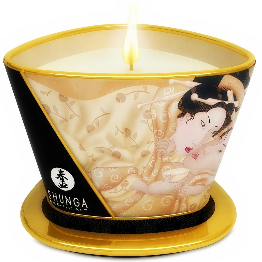 Shunga - Mini Caress By Candelight Candela Da Massaggio Alla Vaniglia 170 Ml