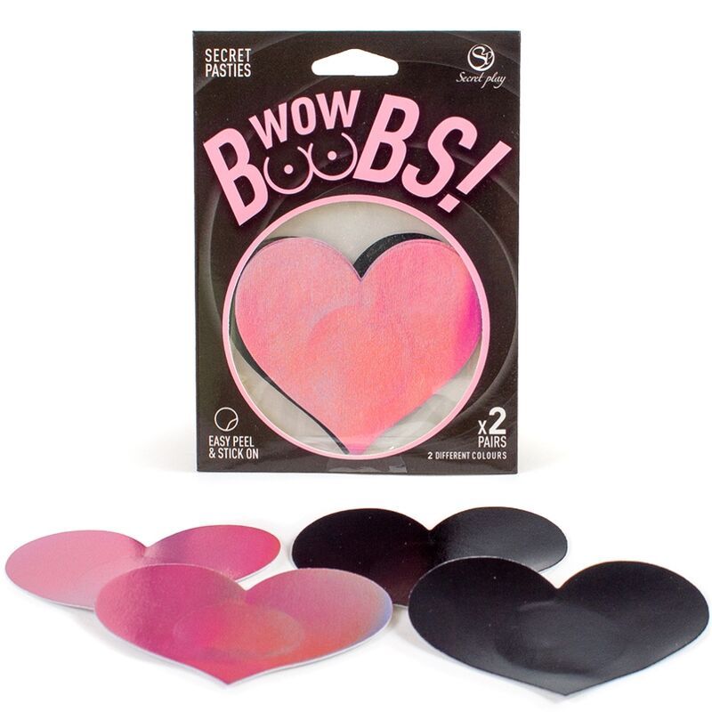 Vista 1 de Secret Play - Wow Boobs! Cubre Pezones Corazón