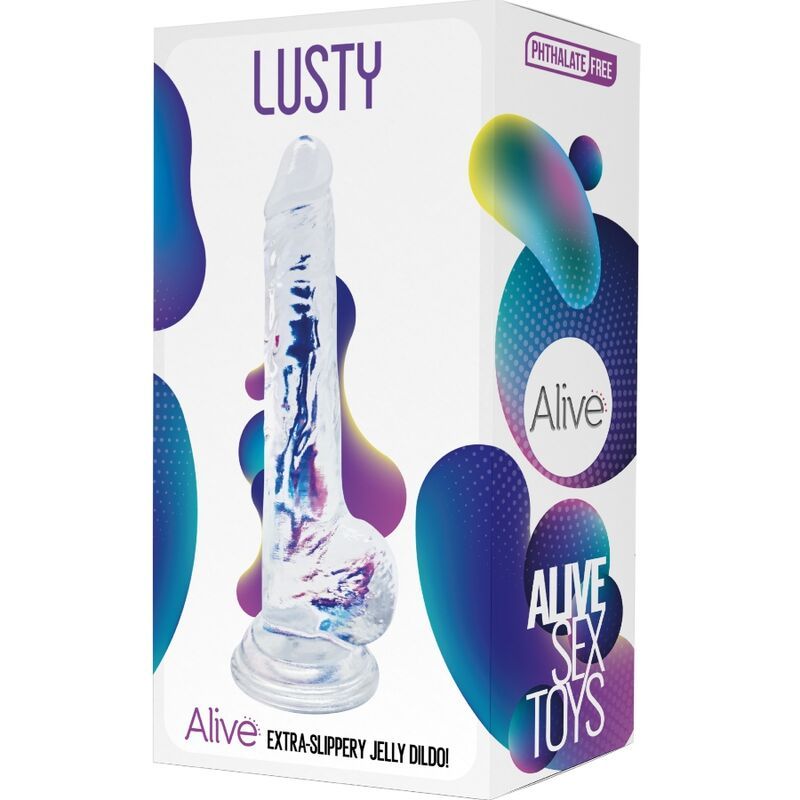 Vista 2 de Lusty Pene Realístico Transparente 18 Cm