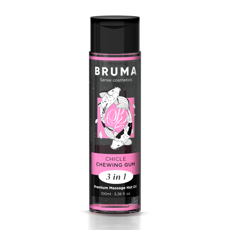 Vista 2 de Aceite de Masaje Premium Efecto Calor Sabor Chicle 3 en 1 - 100 Ml