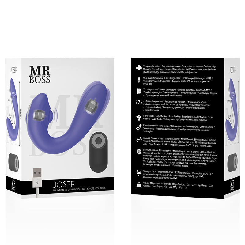 Vista 2 de Mr Boss - Josef Pulsation & Vibration Control Remoto para Parejas