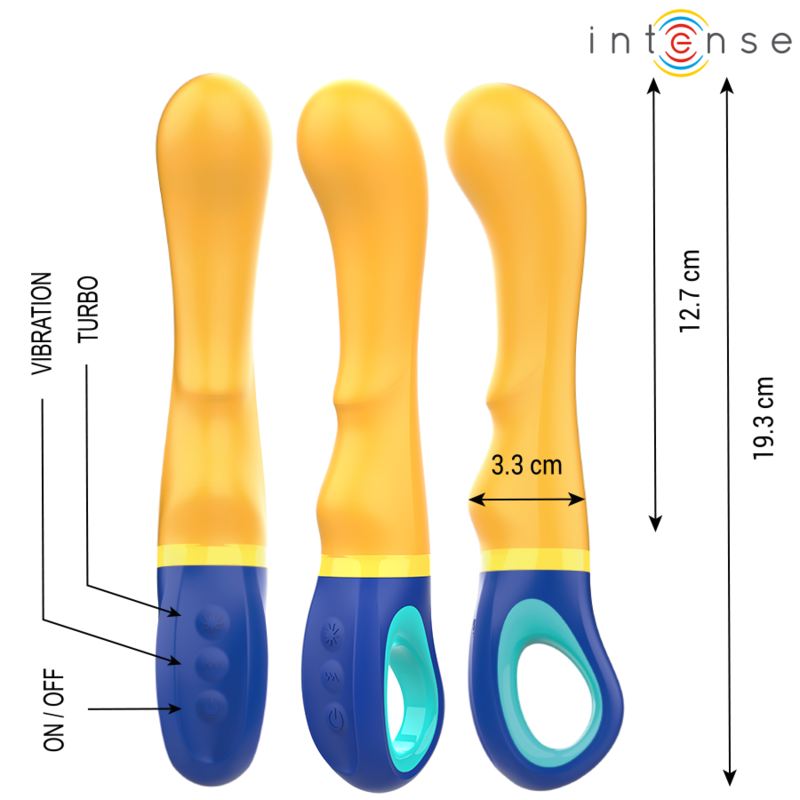 Vista 2 de Vibrador Intenso - Shaggy Amarelo G-Spot