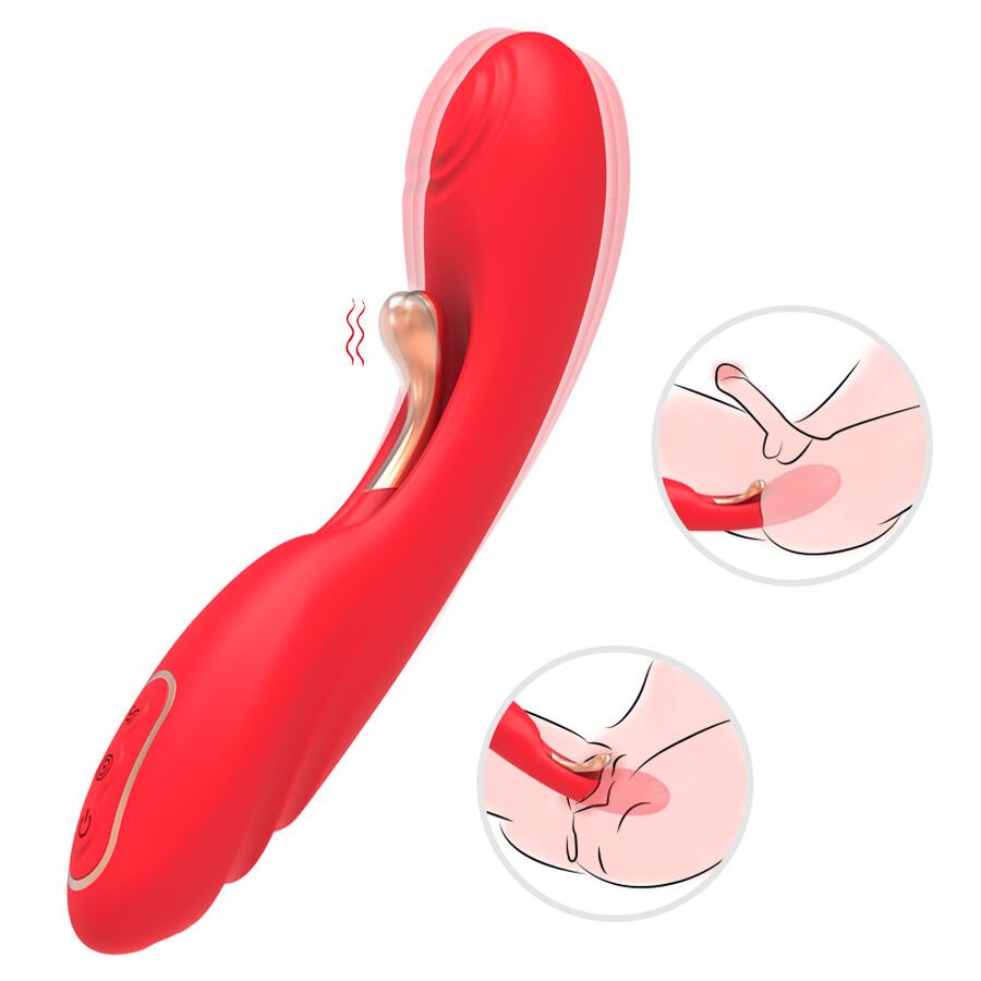 Vista 2 de Armony - Vibrador con Lengua Oscilante Rojo