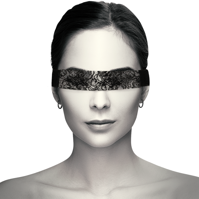 Vista 2 di Coquette Chic Desire - Maschera In Pizzo Nero con Nastro
