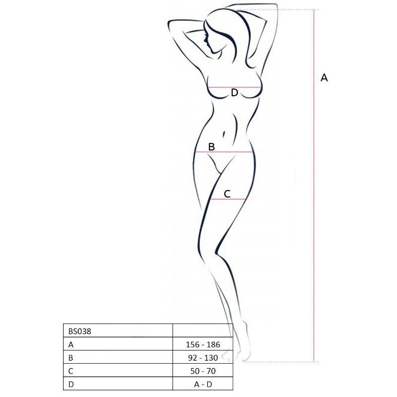 Vista 2 de Passion - Woman Bs038 Bodystocking Rojo Talla Única