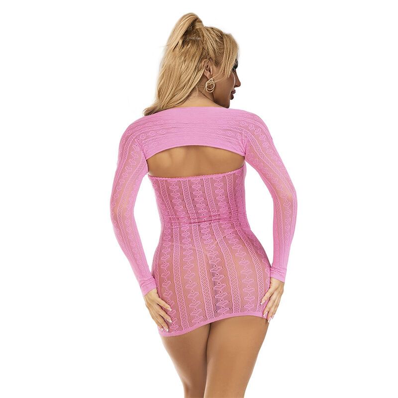 Vista 2 de Subblime - 952471 Vestido Rosa Em Rede Tamanho Único