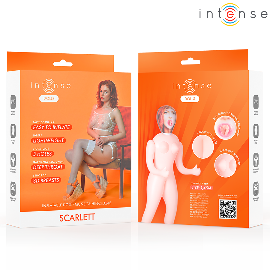 Ansicht 3 von Intense Dolls - Aufblasbare Puppe Scarlett Mit Drei Öffnungen