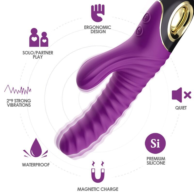 Vista 3 de Armony - Eternity Vibrador Silicona Violeta
