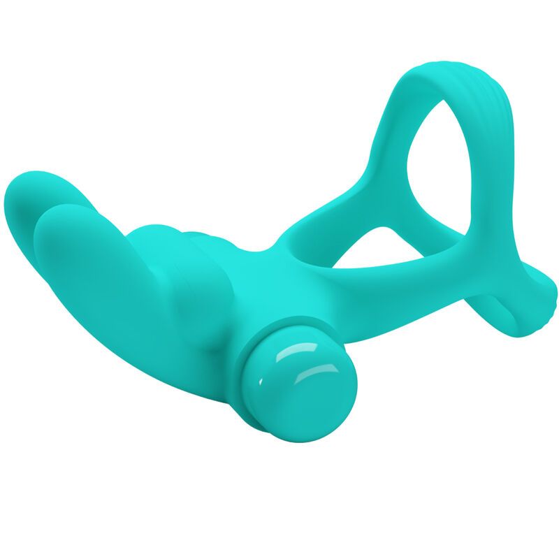 Vista 3 de Pretty Love - Dante Anillo Vibrador Rabbit Verde