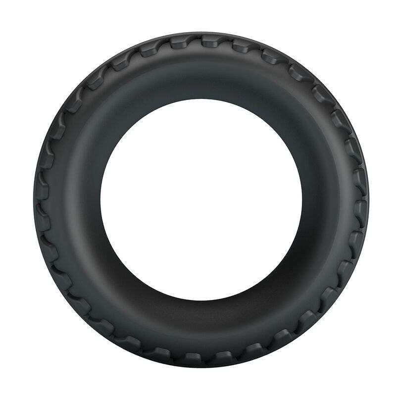 Vista 3 de Merritt Anillo para Pene Texturizado Silicona Negro