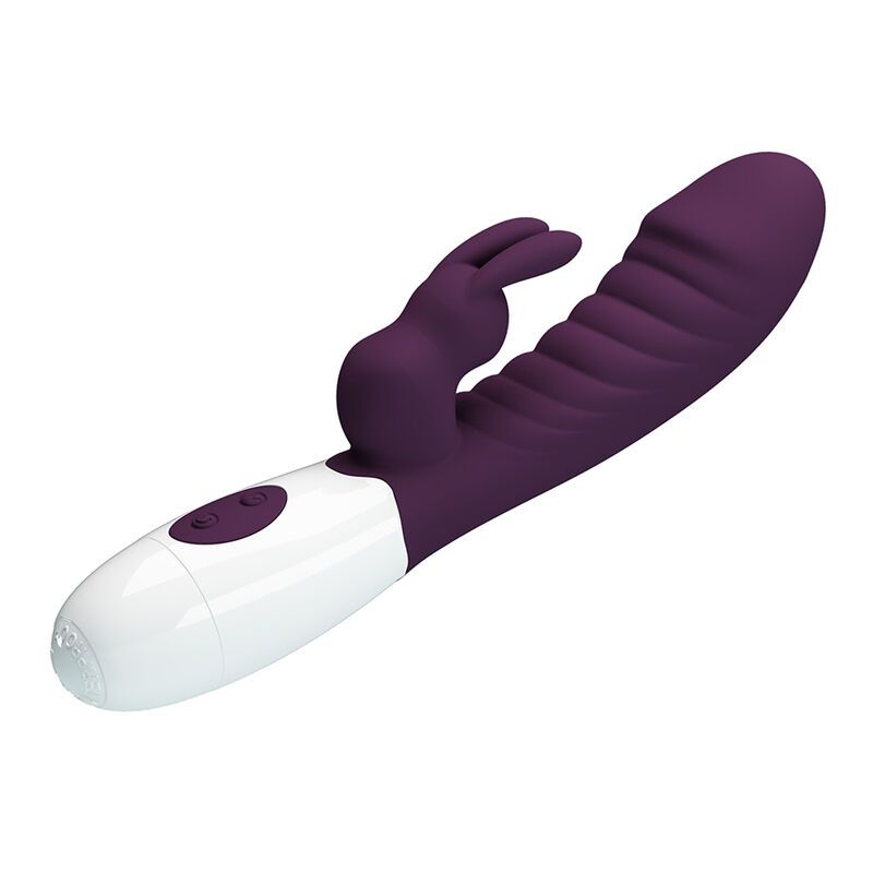 Vista 3 di Pretty Love - Vibratore a Coniglio Naughty Bunny a 30 Funzioni, Viola