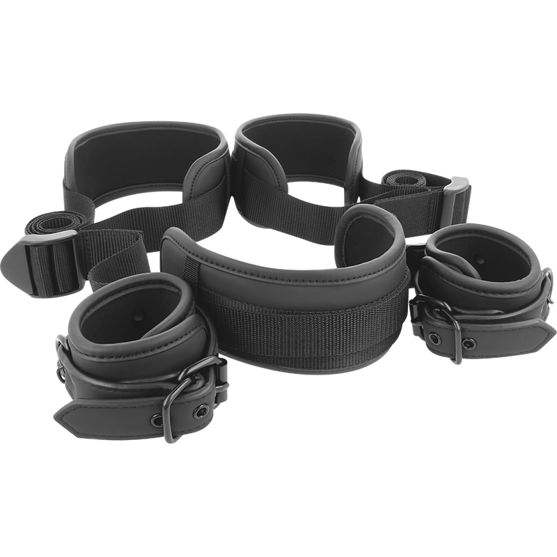 Vista 3 di Fetish Submissive - Posizione Master con 4 Manette Rivestite In Noprene