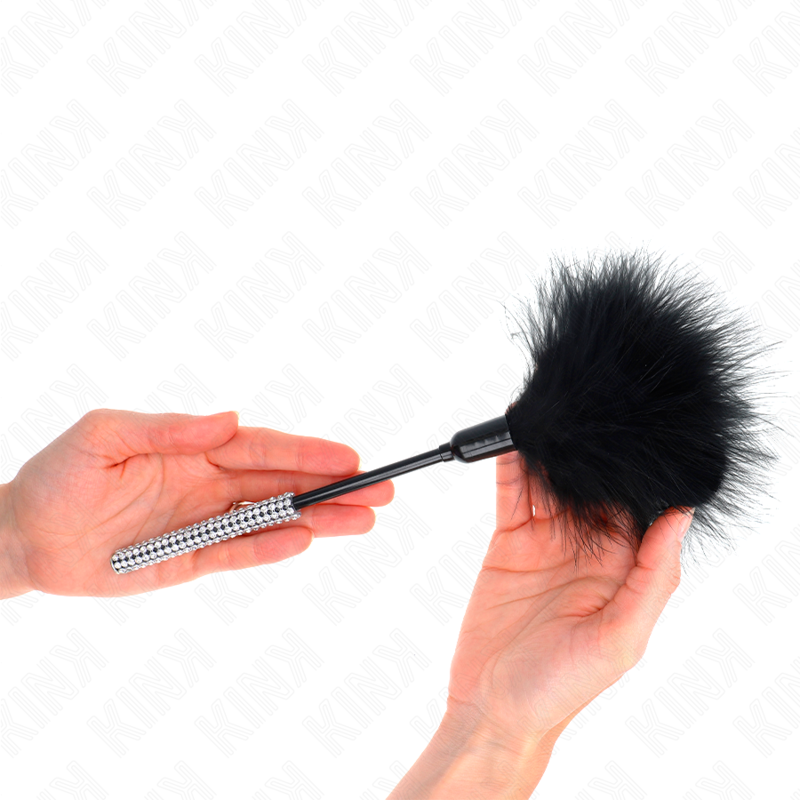 Vista 3 di Kink - Piume Tickle con Manico Strass 27 Cm