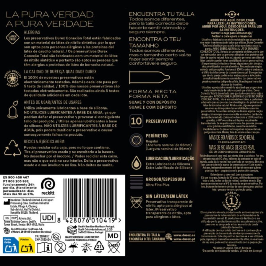 Ansicht 4 von Durex - Total Connection Ultra Fine Plus Latexfrei 10 Einheiten