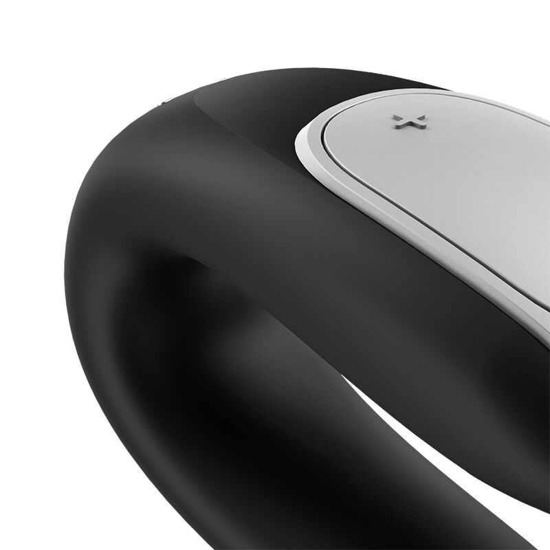 View 4 of Satisfyer - Double Fun Partner Vibrator Black