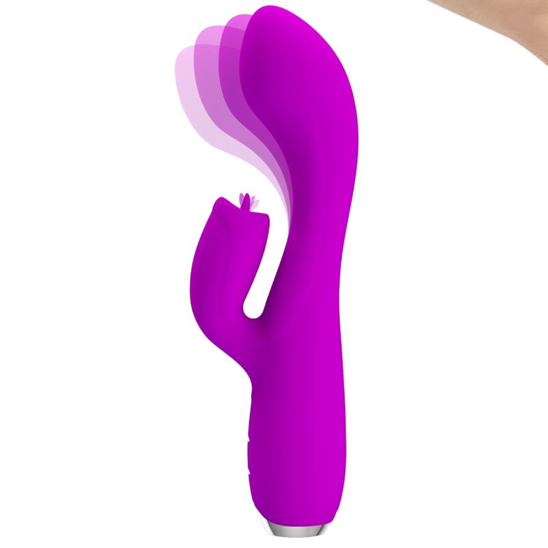 Ansicht 4 von Pretty Love - Gloria Wiederaufladbarer Kaninchenvibrator, Wasserdicht, Lila