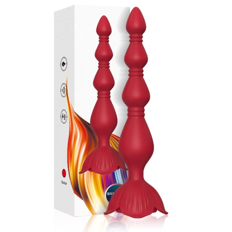 Ansicht 4 von Armony - Rosa Vibrator Pagoda & Anal Plug Rot
