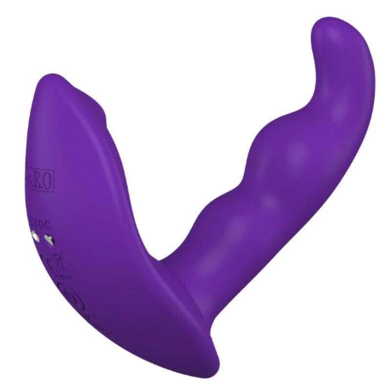 Ansicht 4 von Rotierender, Vibrierender Analstimulator Mit Fernbedienung – Lila