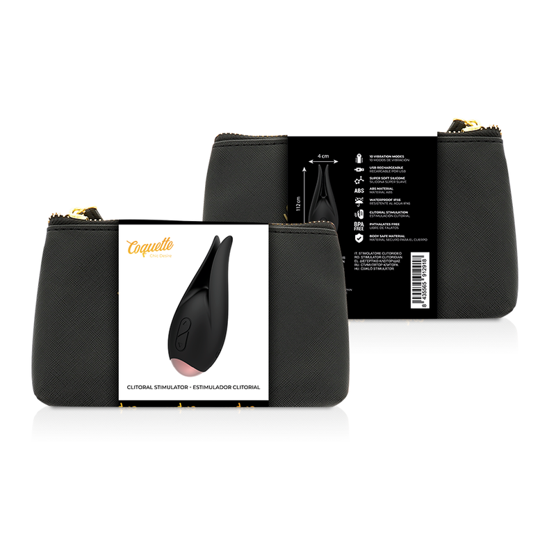 Vista 4 de Coquette Chic Desire - Estimulador Clítoris Negro / Gold Flor