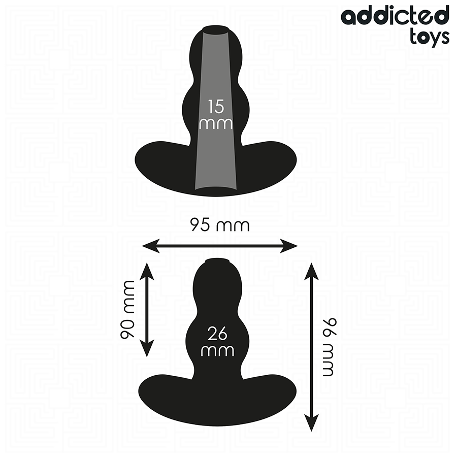 Vista 4 de Plug Anal Hueco Silicona Talla M 9,6 Cm