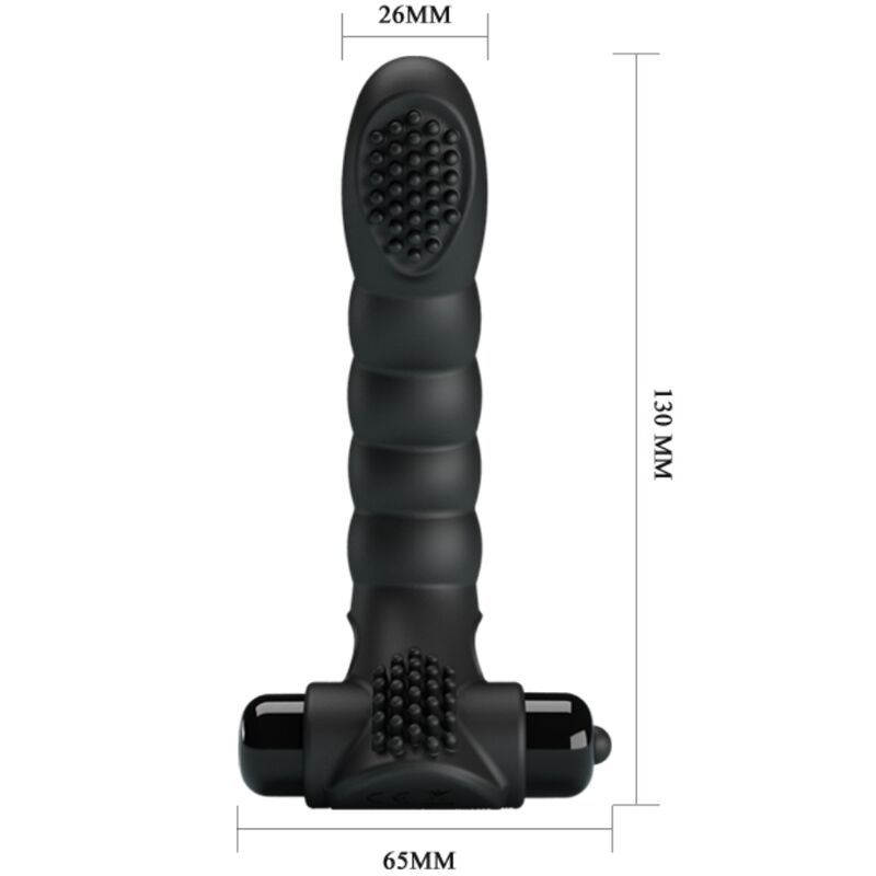 Vista 4 di Pretty Love - Vibratore Da Dita Alexander 10 Vibrazioni Nero
