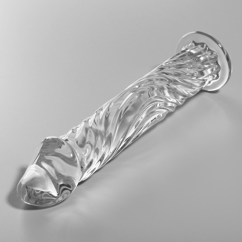 Vista 4 di Modello 12 Dildo In Vetro Borosilicato Rosa 17 Cm -o- 3.5 Cm