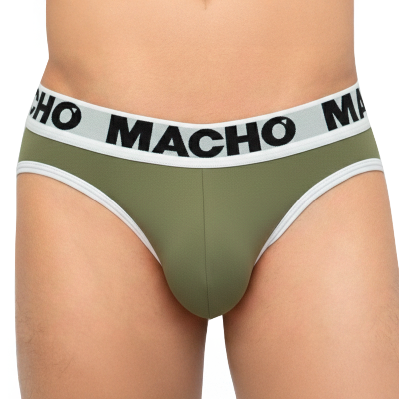 Vista 4 de Macho - Mch013 Slip Verde Militar
