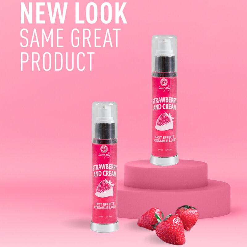 Vista 4 di Secretplay - Lubrificante 2-1 Effetto Calore Fragola E Crema 50 Ml