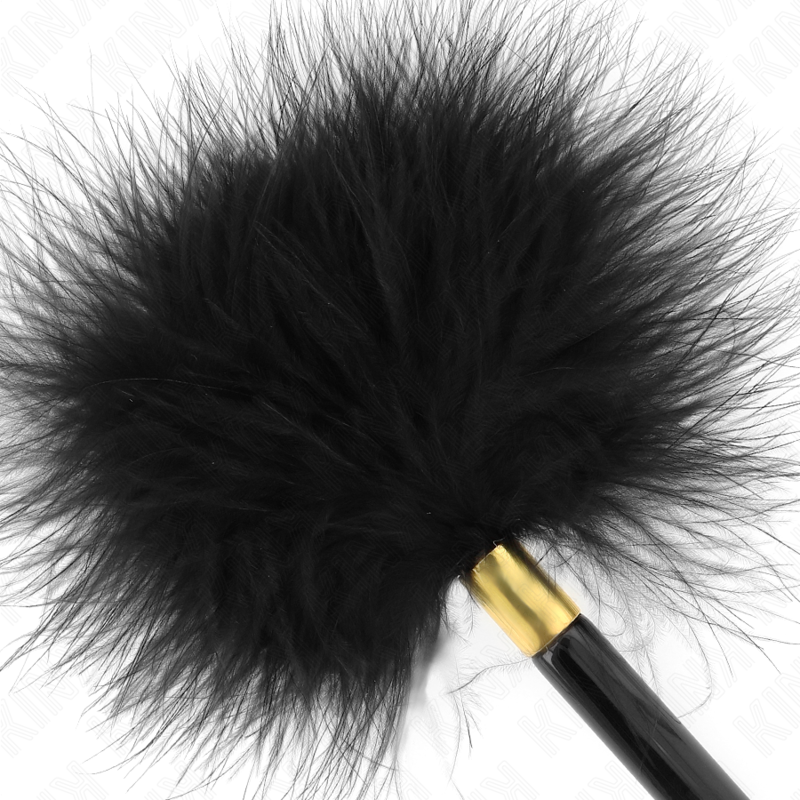 Vista 4 di Kink - Piume Tickle In Metallo Oro Nero 18 Cm