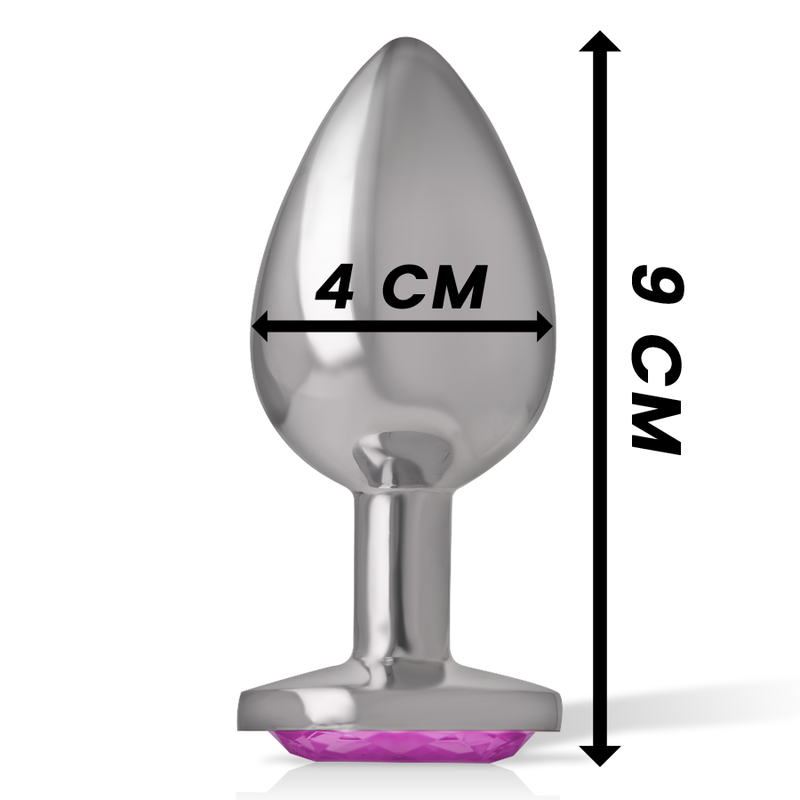 Vista 4 de Intense - Plug Anal de Alumínio Metal Corao Rosa Tamanho L