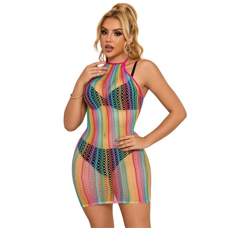 Vista 4 de Subblime - 952341 Vestido de Rejilla Arcoiris Talla Única