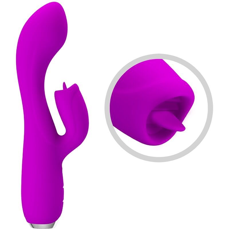 Ansicht 5 von Pretty Love - Gloria Wiederaufladbarer Kaninchenvibrator, Wasserdicht, Lila