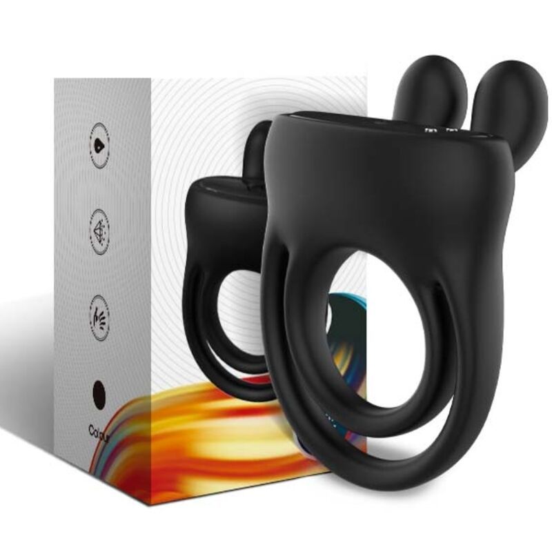 Vista 5 de Armony - Anillo Vibrador Rabbit Negro