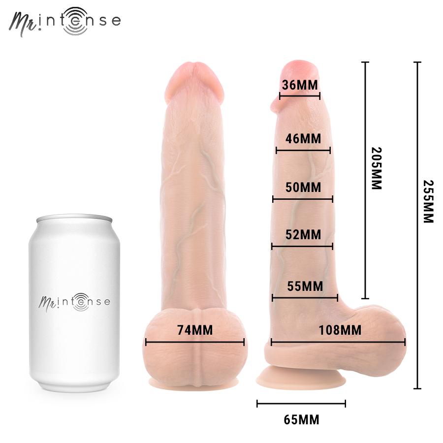 Vista 5 de Mr Intense - Bruce Xl Dildo Silicona 25.5 Cm -Ø- 5.5 Cm