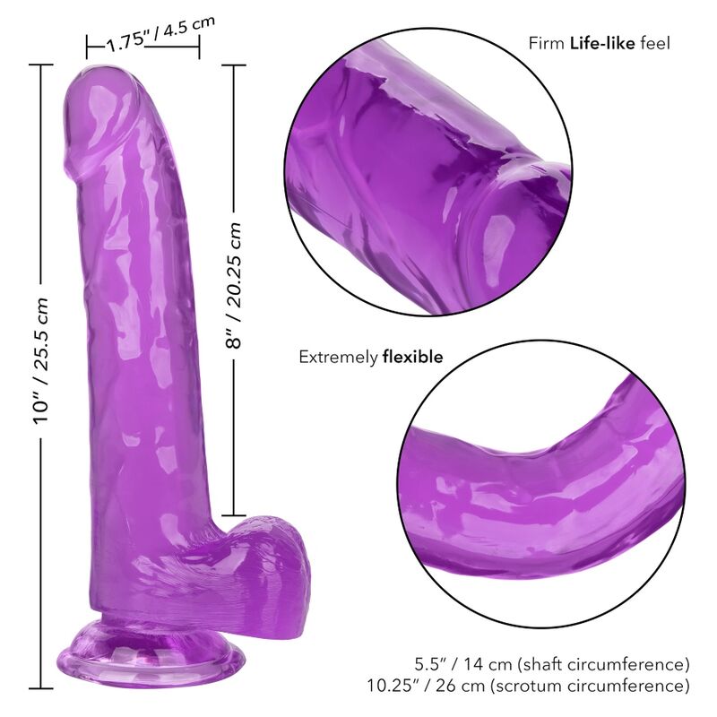 Vista 5 de Size Queen Dildo Lila 20.3 Cm