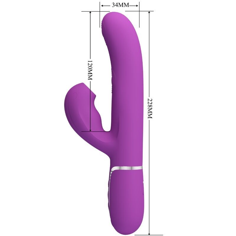 Vista 5 di Pretty Love - Perlita 3 In 1 Vibratore Multifunzione Coniglio Viola