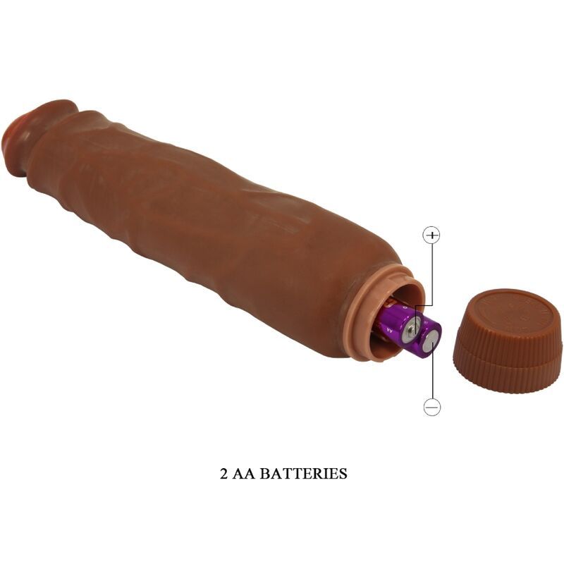 Vista 5 di Jack Vibratore Realistico 26 Cm Mulatto