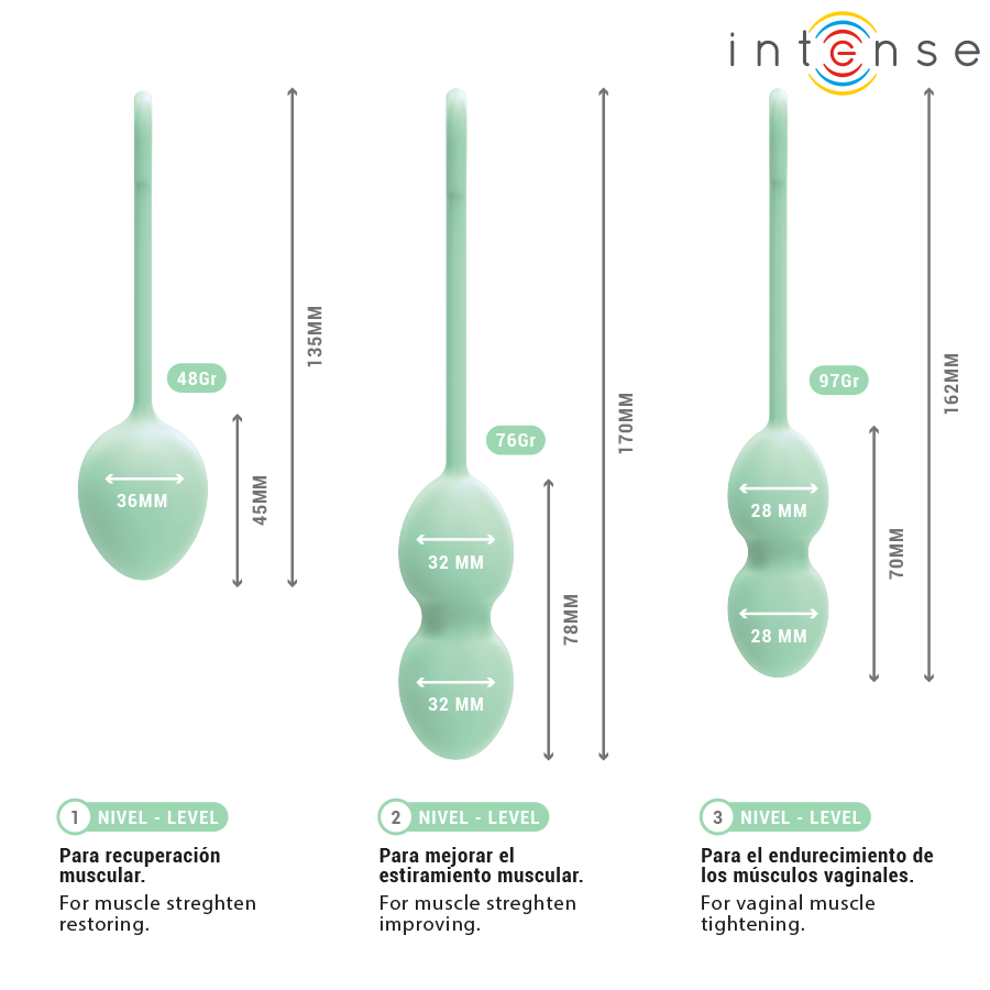 Vista 5 de Intense - Charli Kit Bolas Kegel Jade