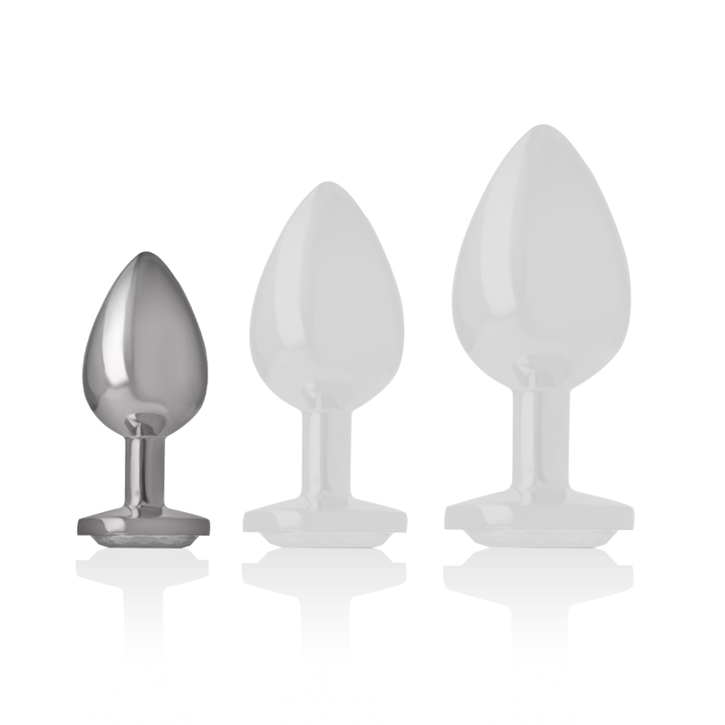 Vista 5 de Intense - Plug Anal Metal Aluminio Corazón Blanco Talla S