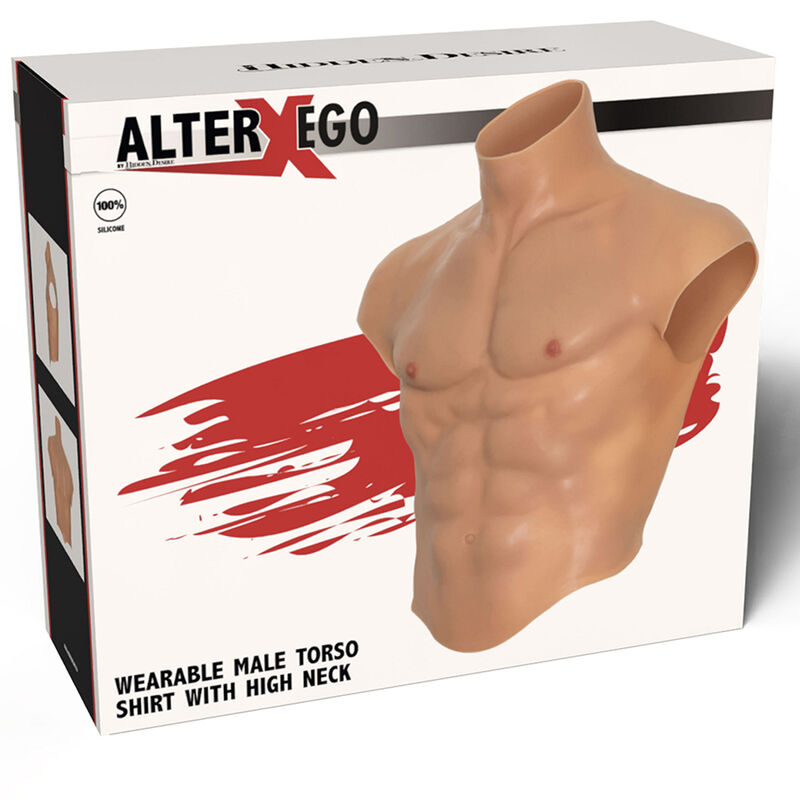 Vista 6 de Alter Ego Camiseta Silicona Torso Masculino con Abdominales Natural