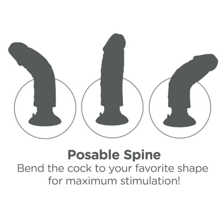Ansicht 6 von Vibrierender Dildo Mit Hoden 25.5 Cm Natürliche Farbe
