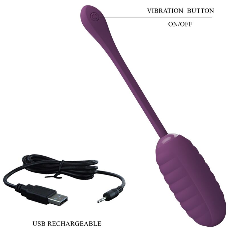 Vista 6 de Pretty Love - Ovo Vibratório Recarregável Roxo Casper