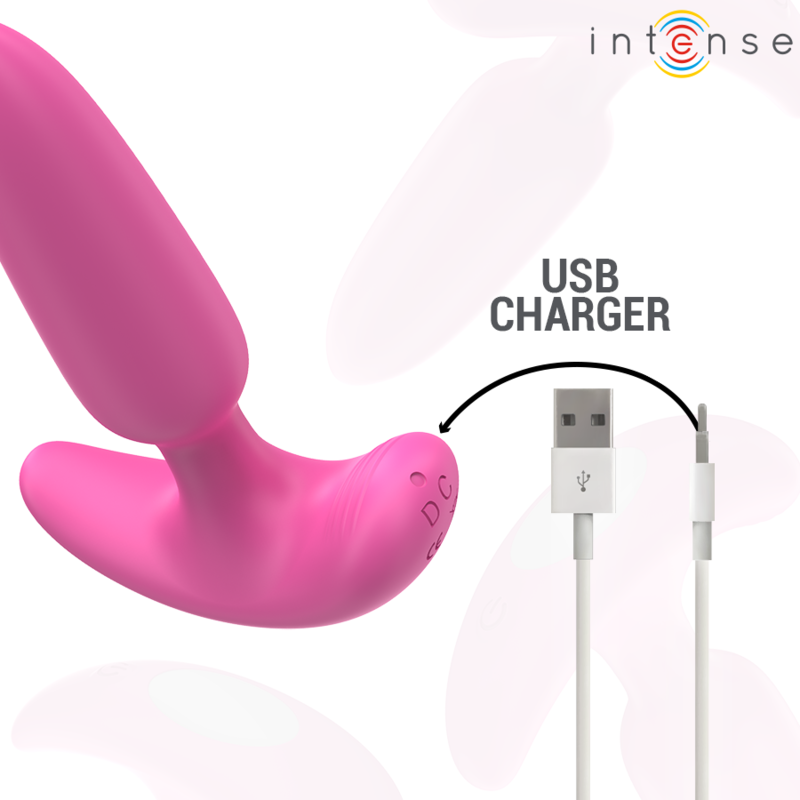 Vista 6 de Intense - Ross Plug Anal 10 Vibraciones Rosa Control Remoto