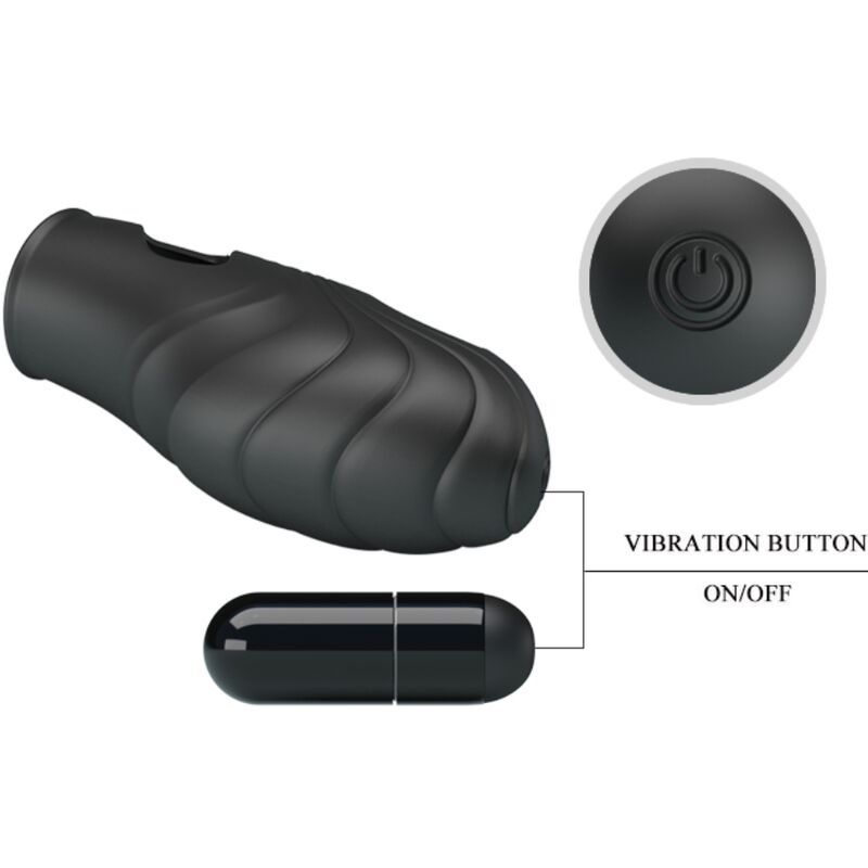 Vista 6 de Pretty Love - Lich Vibrador de Dedo Silicona Negro