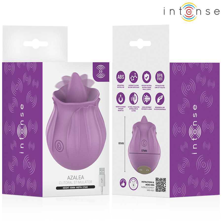 Vista 6 de Intense - Azalea Estimulante Clitóris Flor 10 Vibrações Roxo