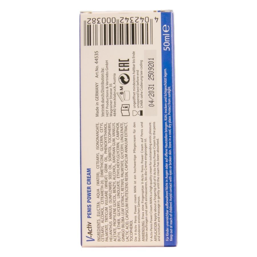 Vista 6 de V-Activ Penis Power Crema para Hombre 50 Ml