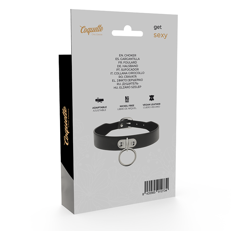 Vista 6 de Coquette Chic Desire - Collar Cuero Vegano Accesorio Woman Fetish