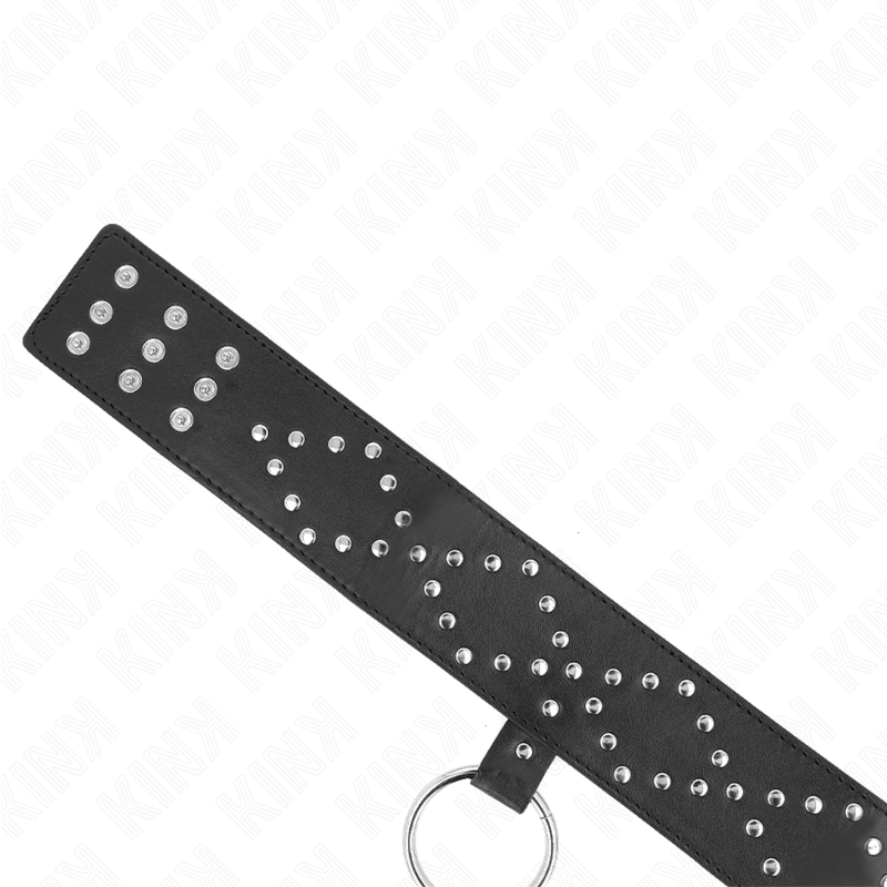 Vista 6 di Kink - Collana 65 Cm con Guinzaglio con Borchie Argento Modello 3 Regolabile 36-43 Cm X 5 Cm