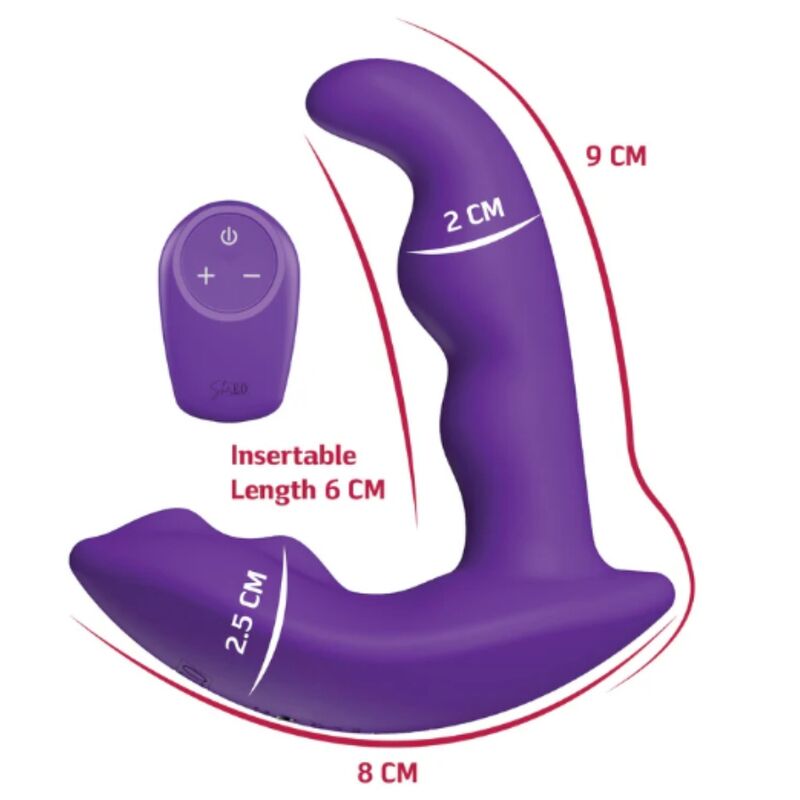 Ansicht 7 von Rotierender, Vibrierender Analstimulator Mit Fernbedienung – Lila