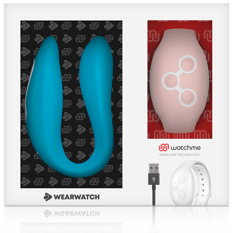 Vista 7 de Vibrador Dual Technology Watchme Añil / Rosa